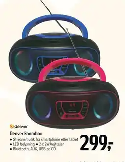 Føtex Denver Boombox, DKK 299 tilbud
