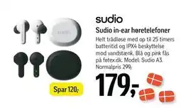 Føtex Sudio in-ear høretelefoner, DKK 179 tilbud