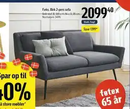Føtex Birk 2-pers sofa, DKK 2099.4 tilbud