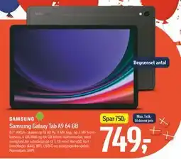 Føtex Samsung Galaxy Tab A9 64 GB, DKK 749 tilbud