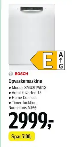 Føtex Opvaskemaskine, DKK 2999 tilbud