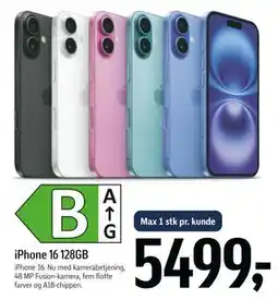 Føtex iPhone 16 128GB, DKK 5499 tilbud