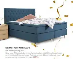 Daells Bolighus KOMPLET KONTINENTALSENG, DKK 9277 tilbud