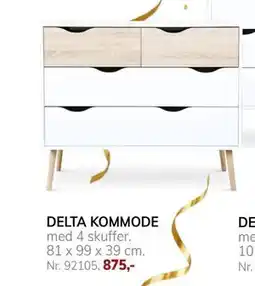 Daells Bolighus DELTA KOMMODE, DKK 875 tilbud