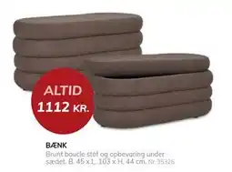 Daells Bolighus BÆNK, DKK 1112 tilbud
