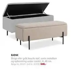 Daells Bolighus BÆNK, DKK 646 tilbud