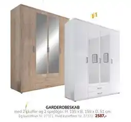 Daells Bolighus GARDEROBESKAB, DKK 2587 tilbud