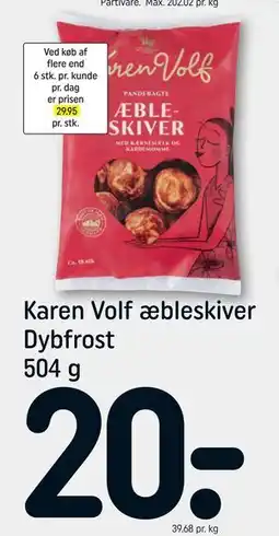 REMA 1000 Karen Volf æbleskiver Dybfrost 504 g, DKK 20 tilbud