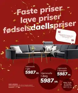Daells Bolighus SIENNA HJØRNESOFA, DKK 5987 tilbud