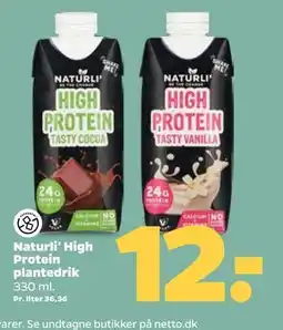 Netto Naturli' High Protein plantedrik, DKK 12 tilbud
