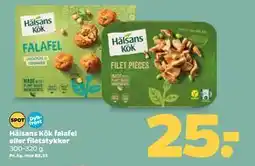 Netto Hälsans Kök falafel eller filetstykker, DKK 25 tilbud