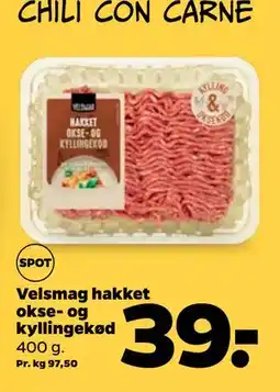 Netto Velsmag hakket okse- og kyllingekød, DKK 39 tilbud