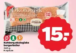 Netto Kohberg økologiske burgerboller, DKK 15 tilbud