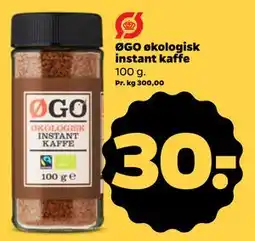 Netto ØGO økologisk instant kaffe, DKK 30 tilbud