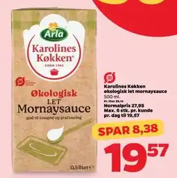 Netto Karolines Køkken økologisk let mornaysauce, DKK 19.57 tilbud
