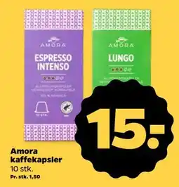 Netto Amora kaffekapsler, DKK 15 tilbud