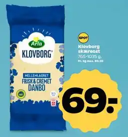 Netto Klovborg skæreost, DKK 69 tilbud
