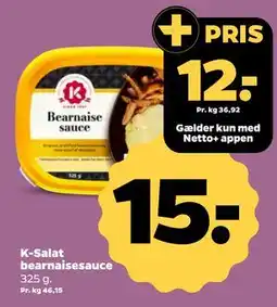 Netto K-Salat bearnaisesauce, DKK 15, App-pris tilbud