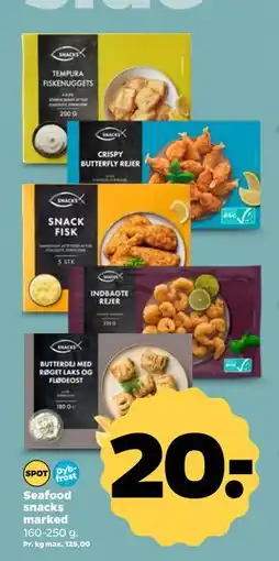 Netto Seafood snacks marked, DKK 20 tilbud