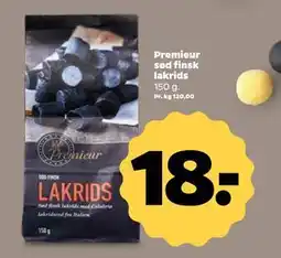 Netto Premieur sød finsk lakrids, DKK 18 tilbud
