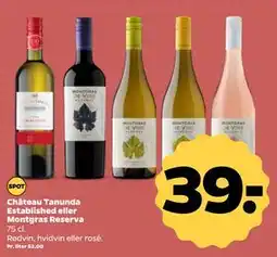 Netto Château Tanunda Established eller Montgras Reserva, DKK 39 tilbud