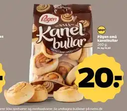 Netto Pågen små kanelbullar, DKK 20 tilbud