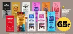 Netto Lavazza kapsler, Merrild eller Black Coffee helbønner, DKK 65 tilbud