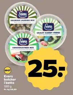 Netto Evers bolcher i bøtte, DKK 25 tilbud