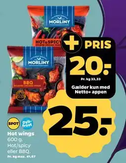 Netto Hot wings, DKK 25, App-pris tilbud