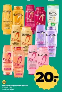 Netto Elvital shampoo eller balsam, DKK 20 tilbud