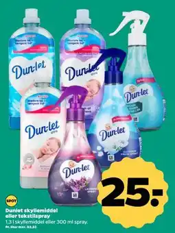 Netto Dunlet skyllemiddel eller tekstilspray, DKK 25 tilbud