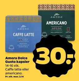 Netto Amora Dolce Gusto kapsler, DKK 30 tilbud