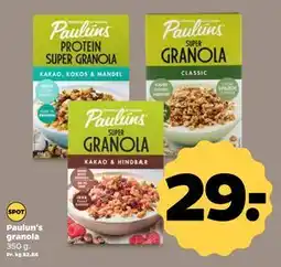 Netto Paulun's granola, DKK 29 tilbud