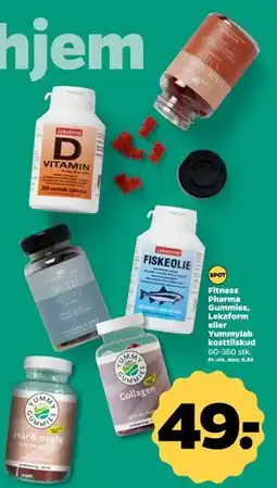 Netto Fitness Pharma Gummies, Lekaform eller Yummylab kosttilskud, DKK 49 tilbud