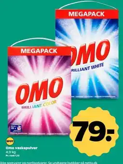 Netto Omo vaskepulver, DKK 79 tilbud