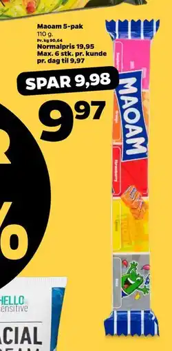 Netto Maoam 5-pak, DKK 9.97 tilbud