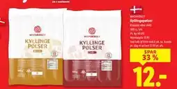 Lidl Kyllingepølser, DKK 12 tilbud