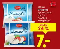 Lidl Mozzarella, DKK 7 tilbud