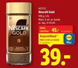 Lidl Nescafé Gold, DKK 45, App-pris tilbud