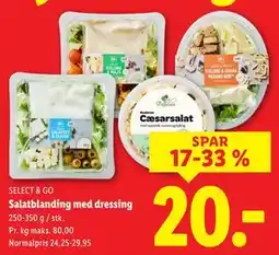 Lidl Salatblanding med dressing, DKK 20 tilbud