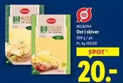 Lidl Ost i skiver, DKK 20 tilbud