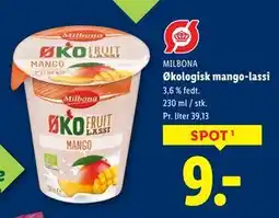 Lidl Økologisk mango-lassi, DKK 9 tilbud
