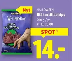 Lidl Blå tortillachips, DKK 14 tilbud