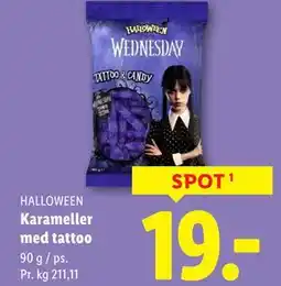 Lidl Karameller med tattoo, DKK 19 tilbud