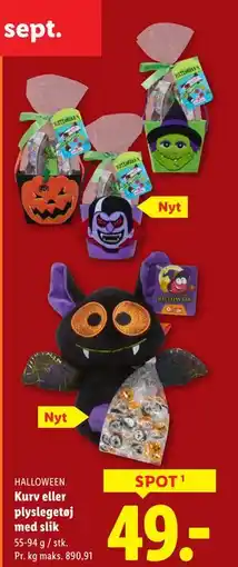 Lidl Kurv eller plyslegetøj med slik, DKK 49 tilbud