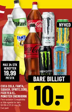 Løvbjerg Coca cola, fanta, squash, sprite zero, fuzetea el. monster energidrik tilbud