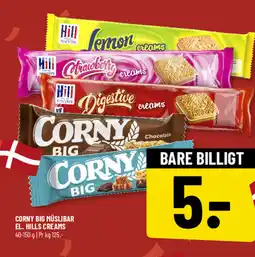 Løvbjerg Corny big müslibar el. hills creams tilbud