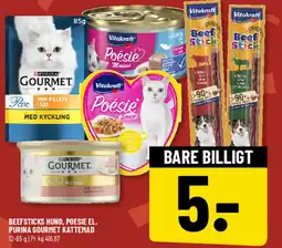 Løvbjerg Beefsticks hund, poesie el. purina gourmet kattemad tilbud