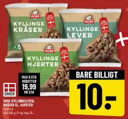 Løvbjerg Rose kyllingelever, kråser el. hjerter tilbud