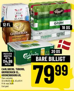 Løvbjerg Carlsberg, tuborg, grimbergen el. kronenbourg øl tilbud